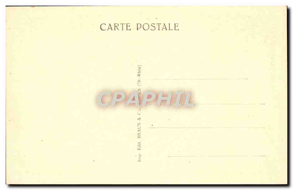 Haut-Kœnigsbourg — La cheminée de la salle des fêtes avec l'inscription : « De n'ai pas voulu cela » — Verso