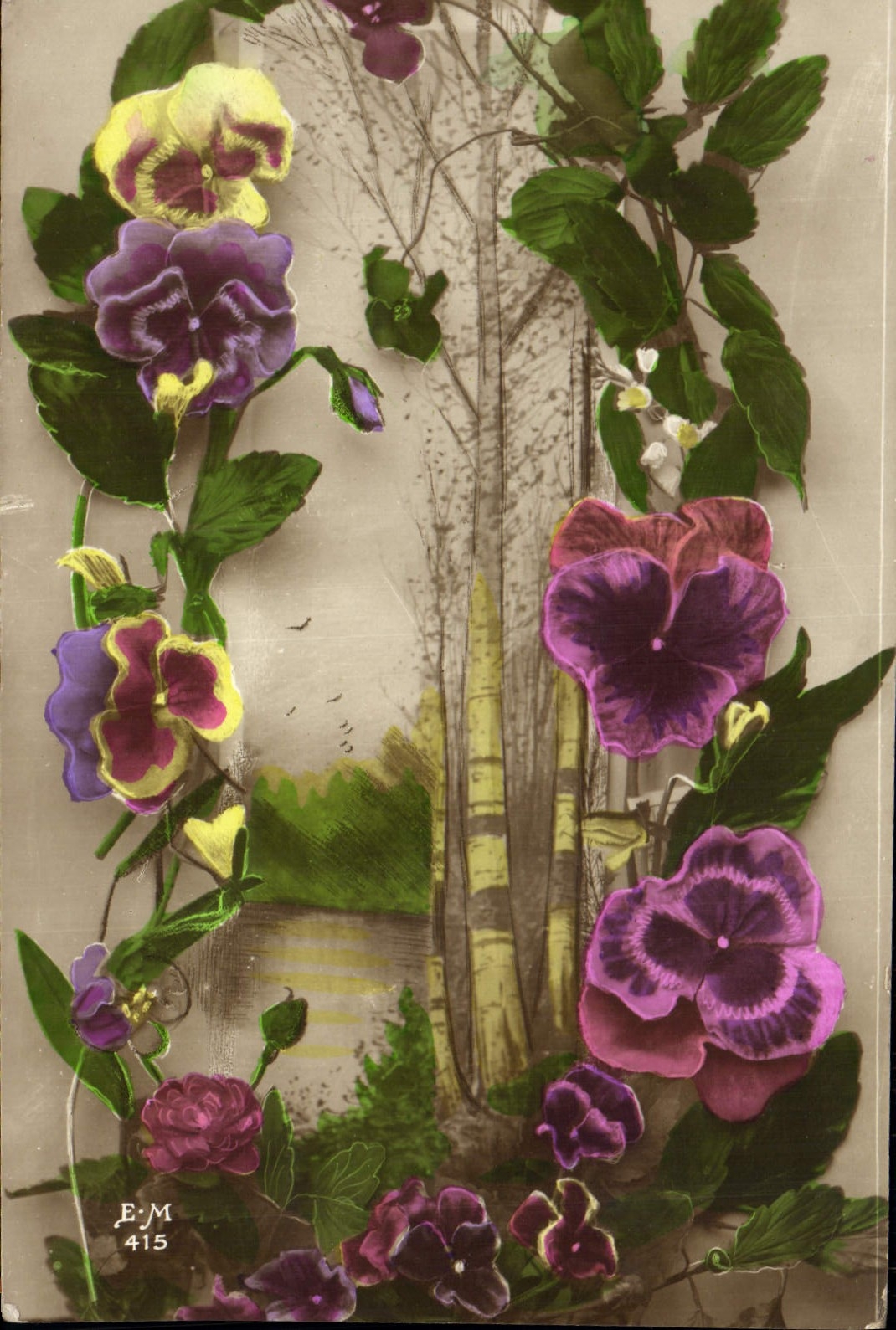 CPA Fantaisie Fleurs