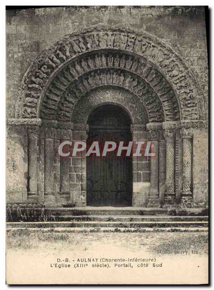 CPA Aulnay L'Eglise Le portail Cote Sud 