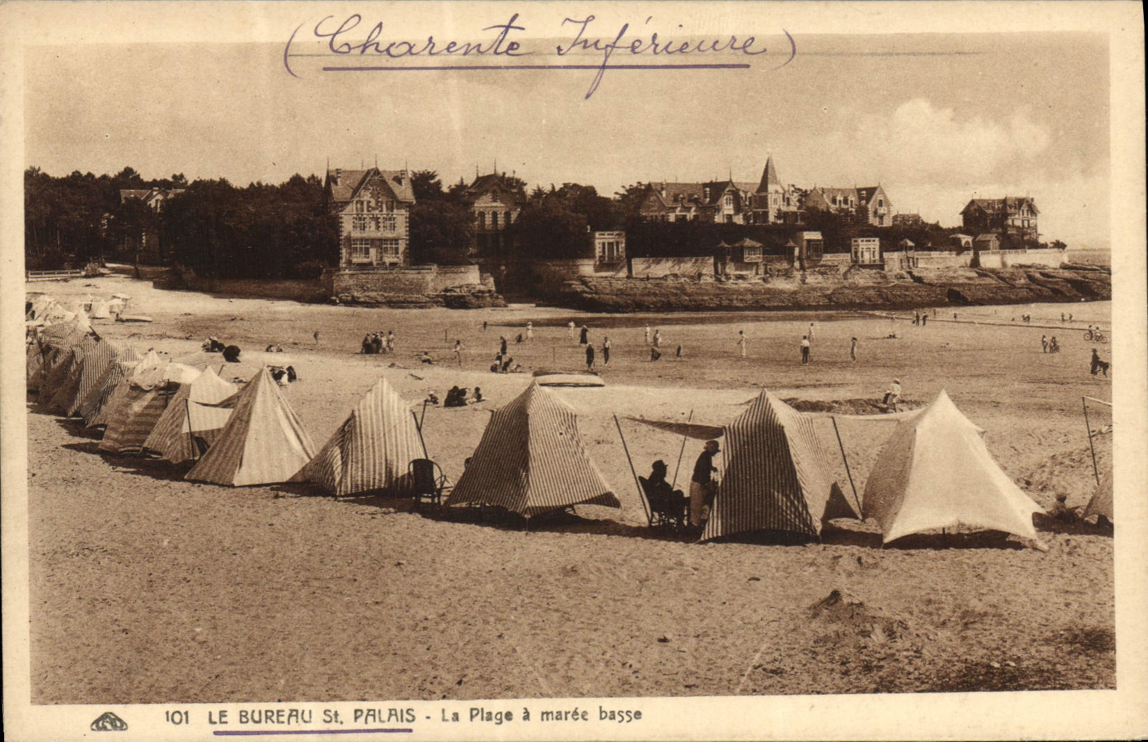 CPA Le Bureau St Palais La Plage A Maree Basse