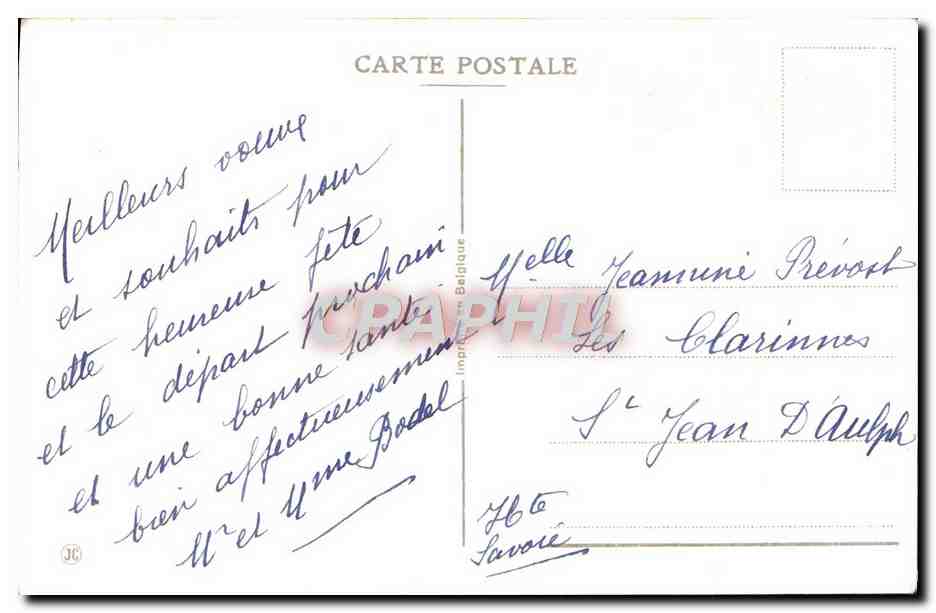 CPA Bonne Fete Fleurs — Verso