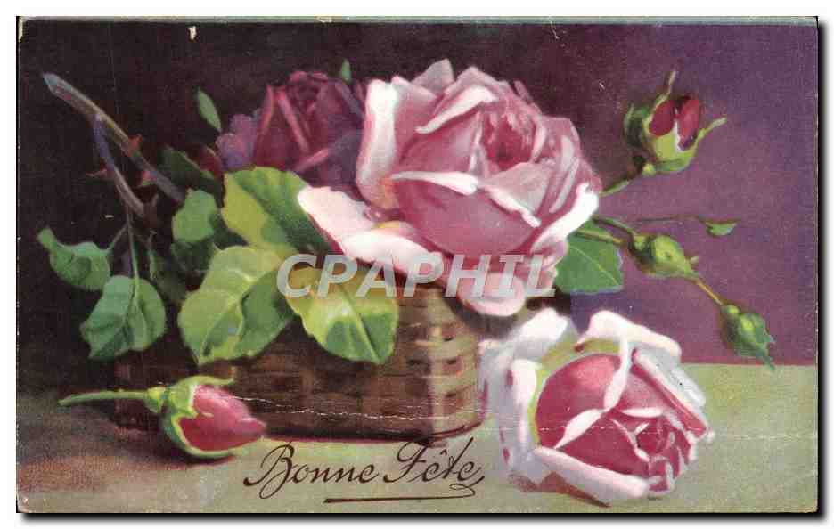 CPA Bonne Fete Fleurs 