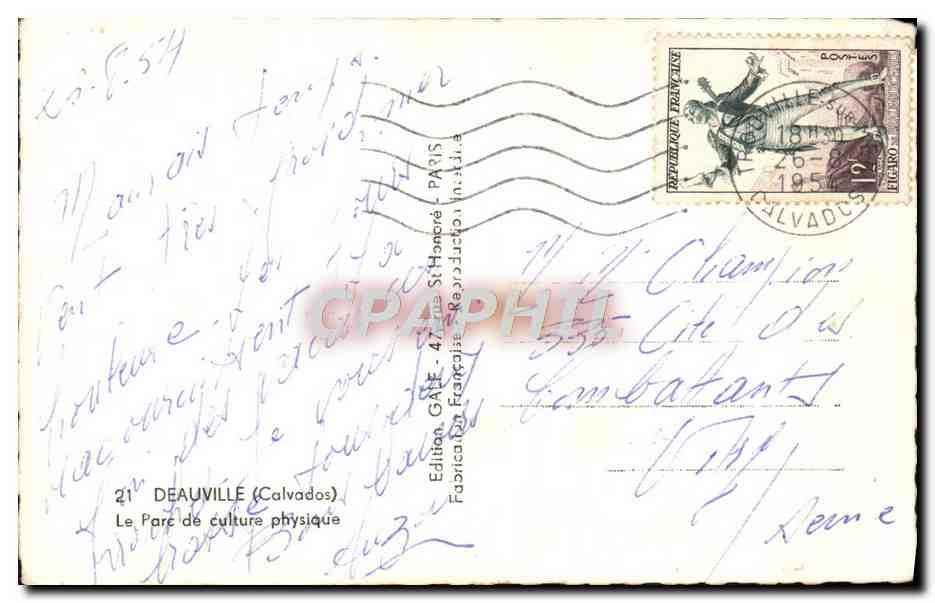Le Parc de culture physique à Deauville — Édition G.A.F. — n°21 — Rückseite