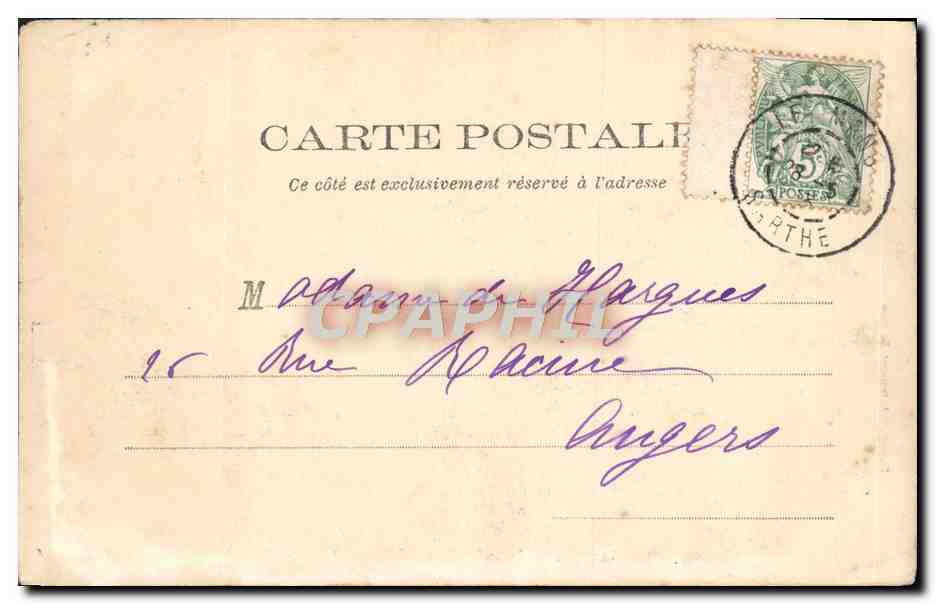 CPA Le Mans Cathedrale — Rückseite