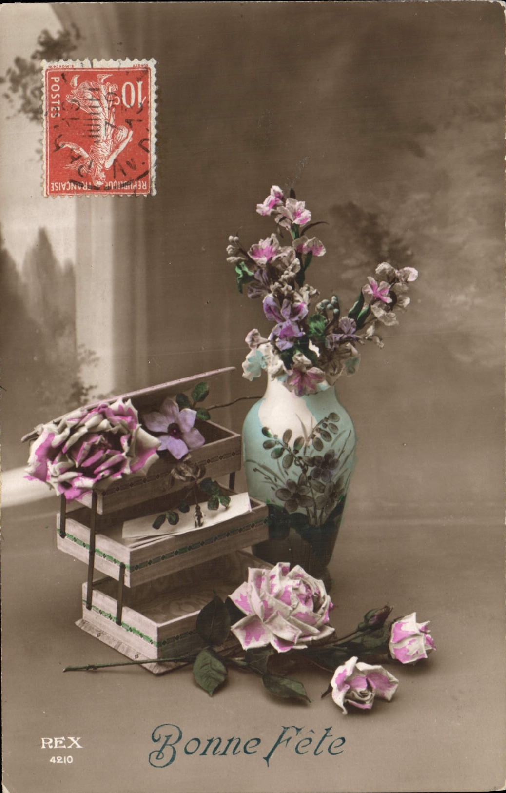 CPA Bonne Fete Fleurs