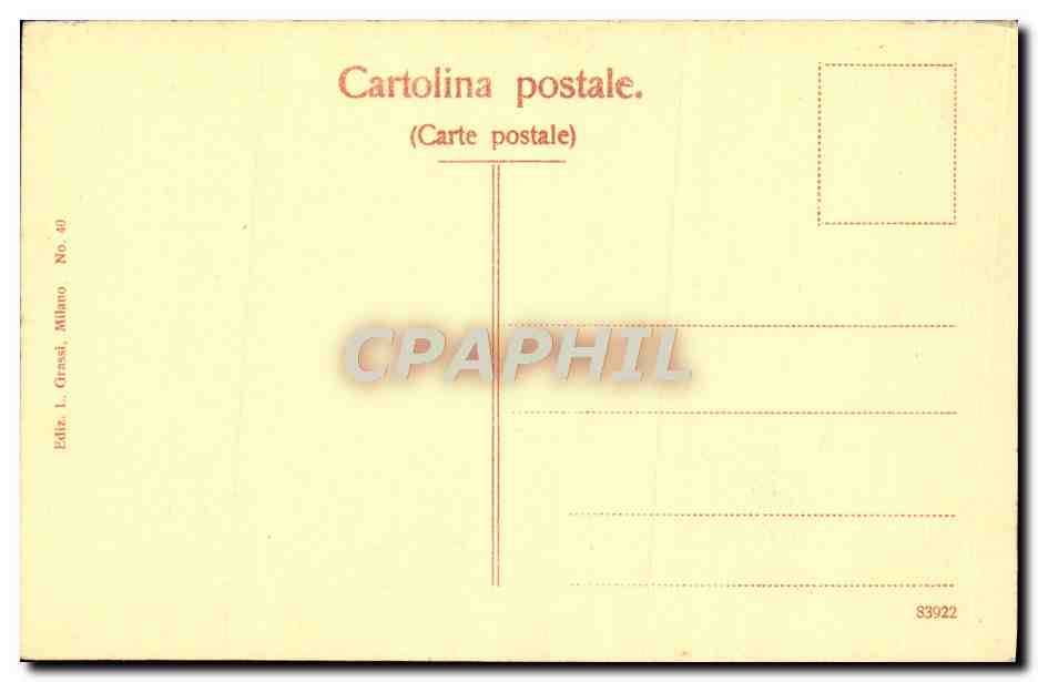 CPA Guglia Centrale Del Duomo Milano — Verso
