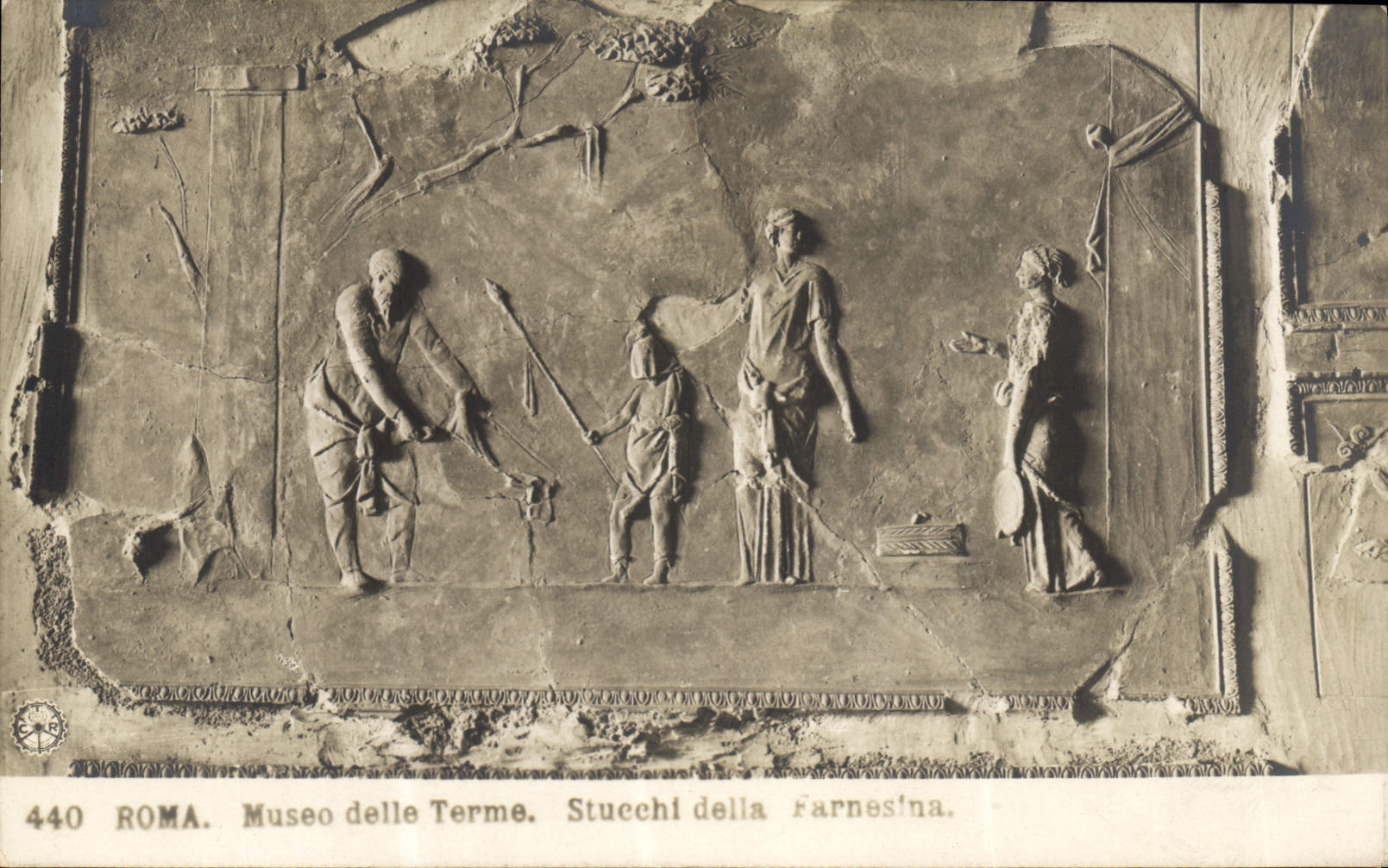 CPA Roma Museo Delle Terme Stucchi della Farnesina 