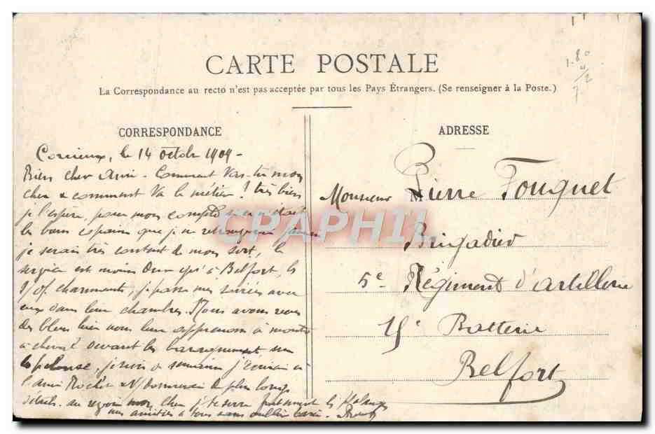 Gérardmer (Vosges) — Le lac — Le bateau à voile — Vue prise en plein lac — Imp. Ad. Welck, Saint-Dié (Déposé) N° 2911 — Verso