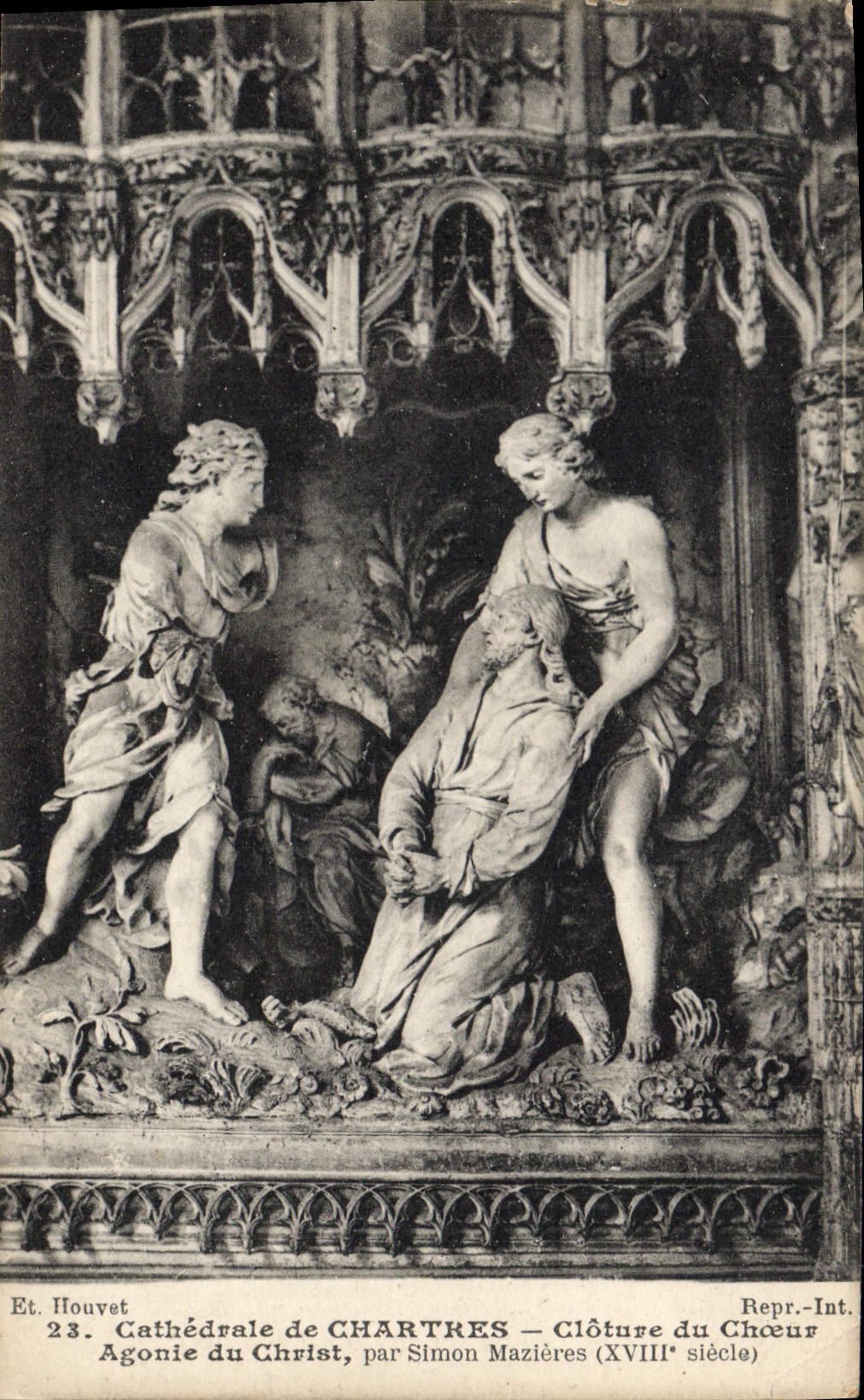 Cathédrale de Chartres — Agonie du Christ — Clôture du Chœur, par Simon Mazières (XVIIIe siècle)