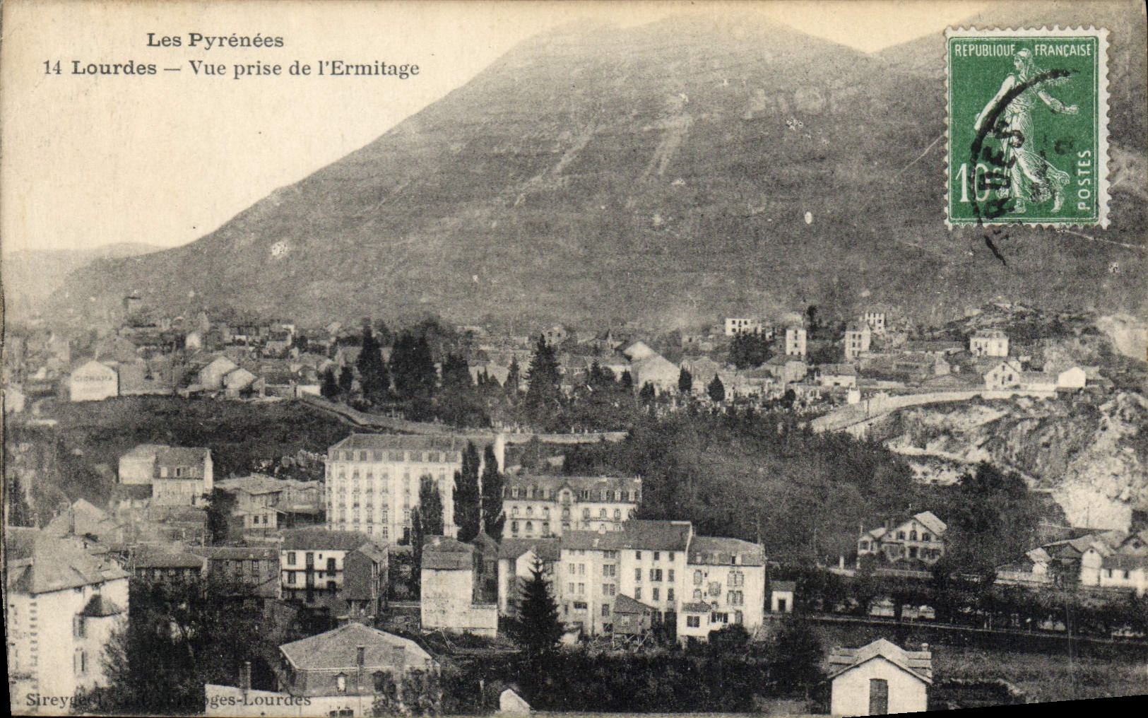 CPA Lourdes Vue Prise De I'Ermitage