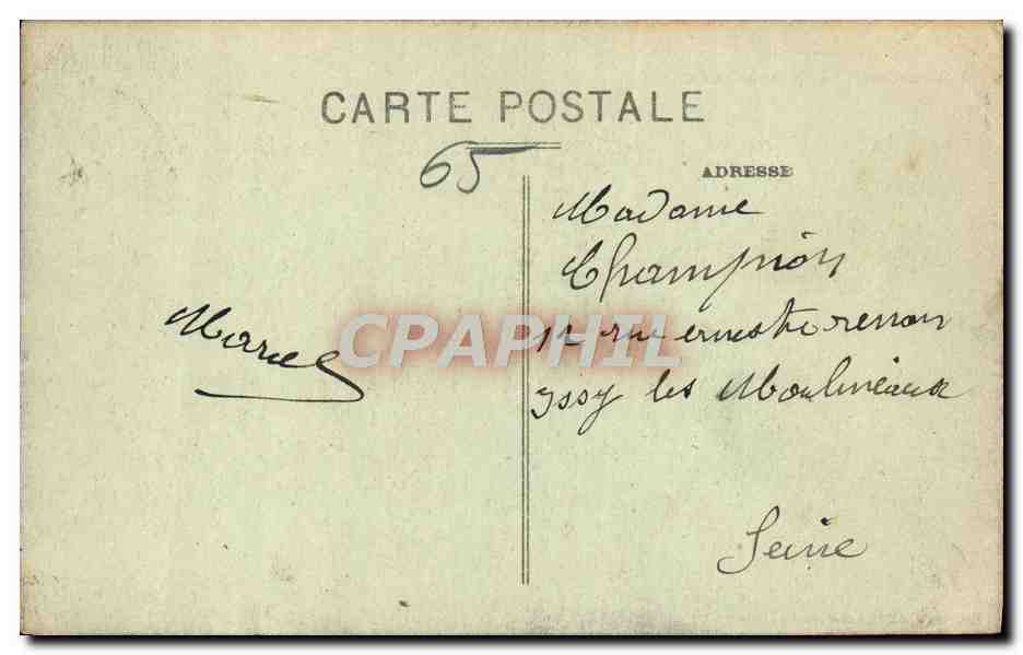 CPA Lourdes Vue Prise De I'Ermitage — Verso