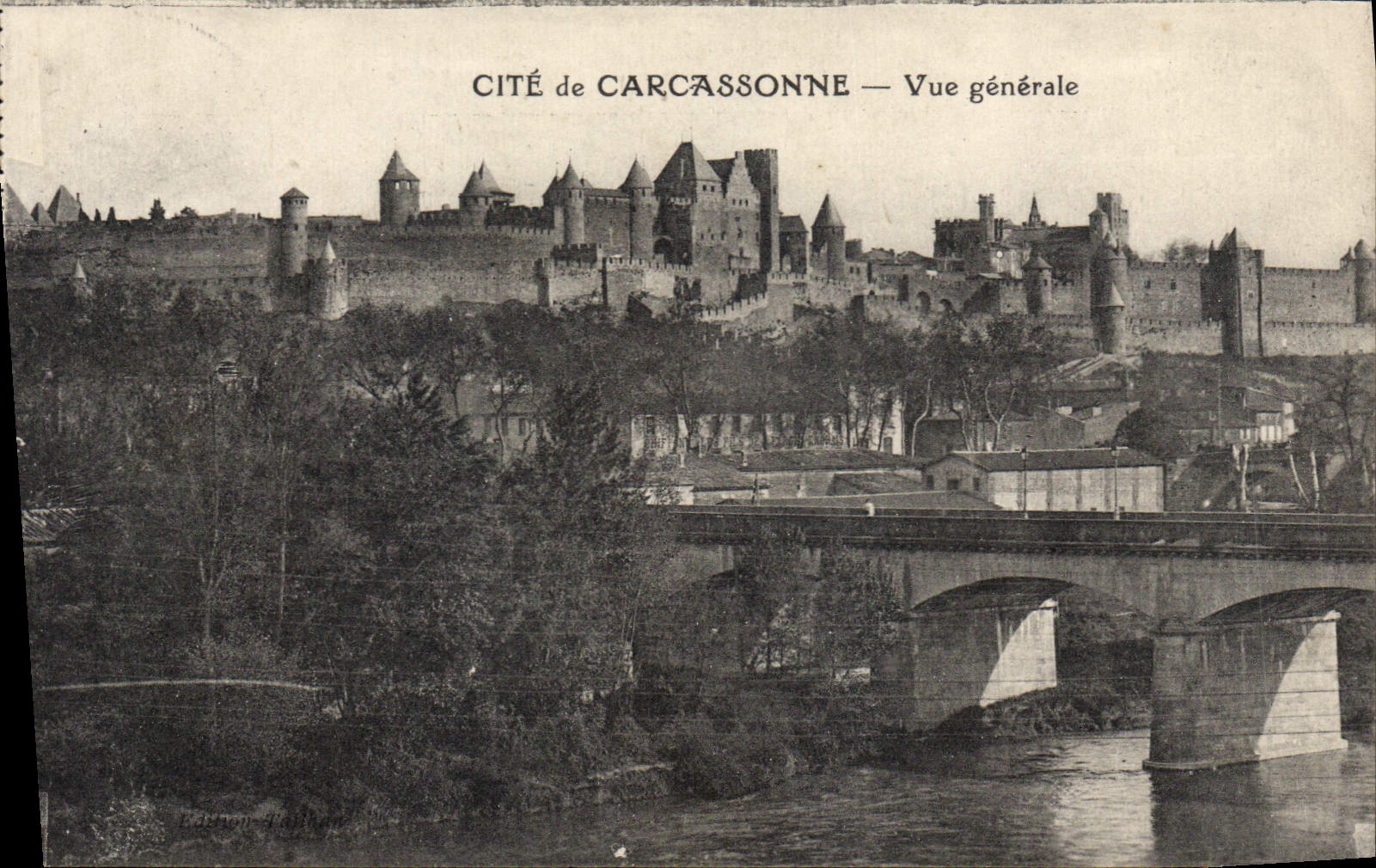 CPA Cite De Carcassonne Vue Generale