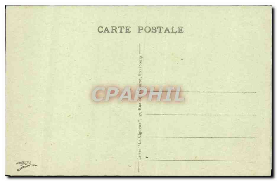 CPA Strasbourg I'Orangerie Le Jet D'Ean Et La Maison Alsacienne — Rückseite