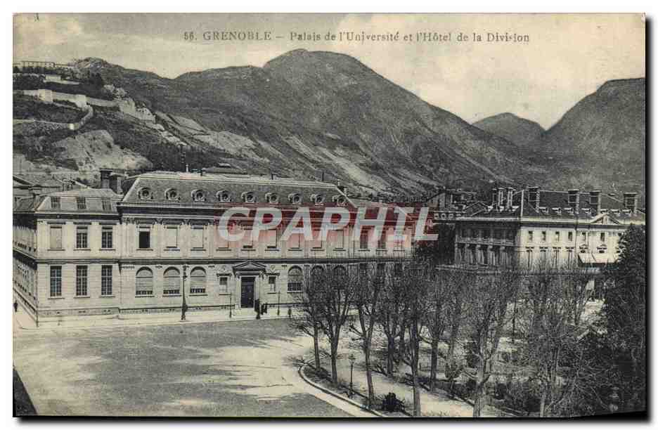 CPA Grenoble Palais De I'Universite Et I'Hotel De la Division