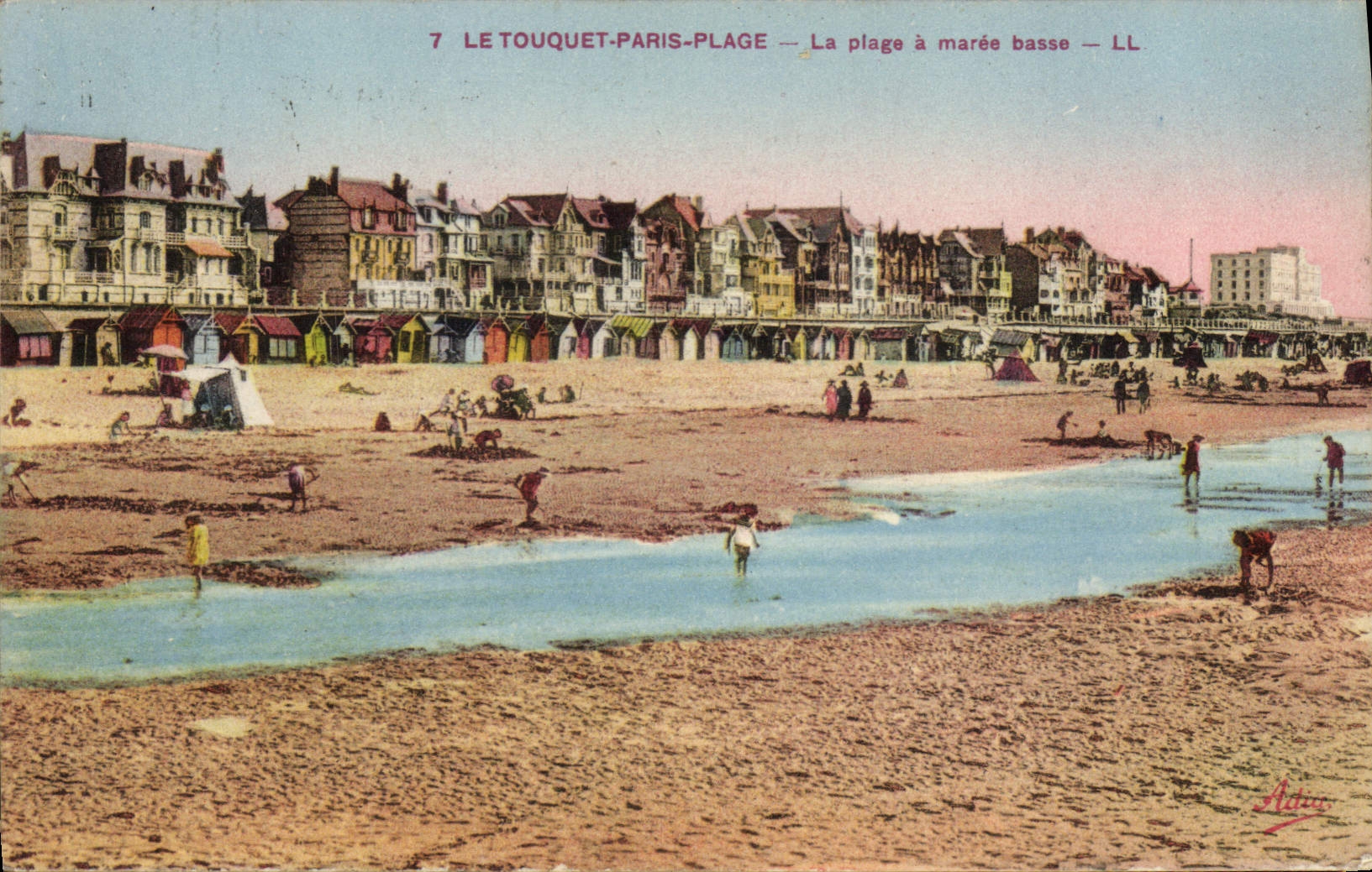 Le Touquet-Paris-Plage — Die Strandpromenade bei Ebbe — LL