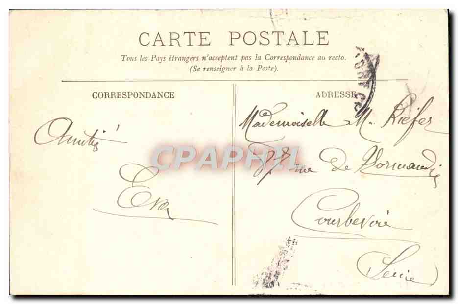 CPA Trouville Les Roches Noires — Verso