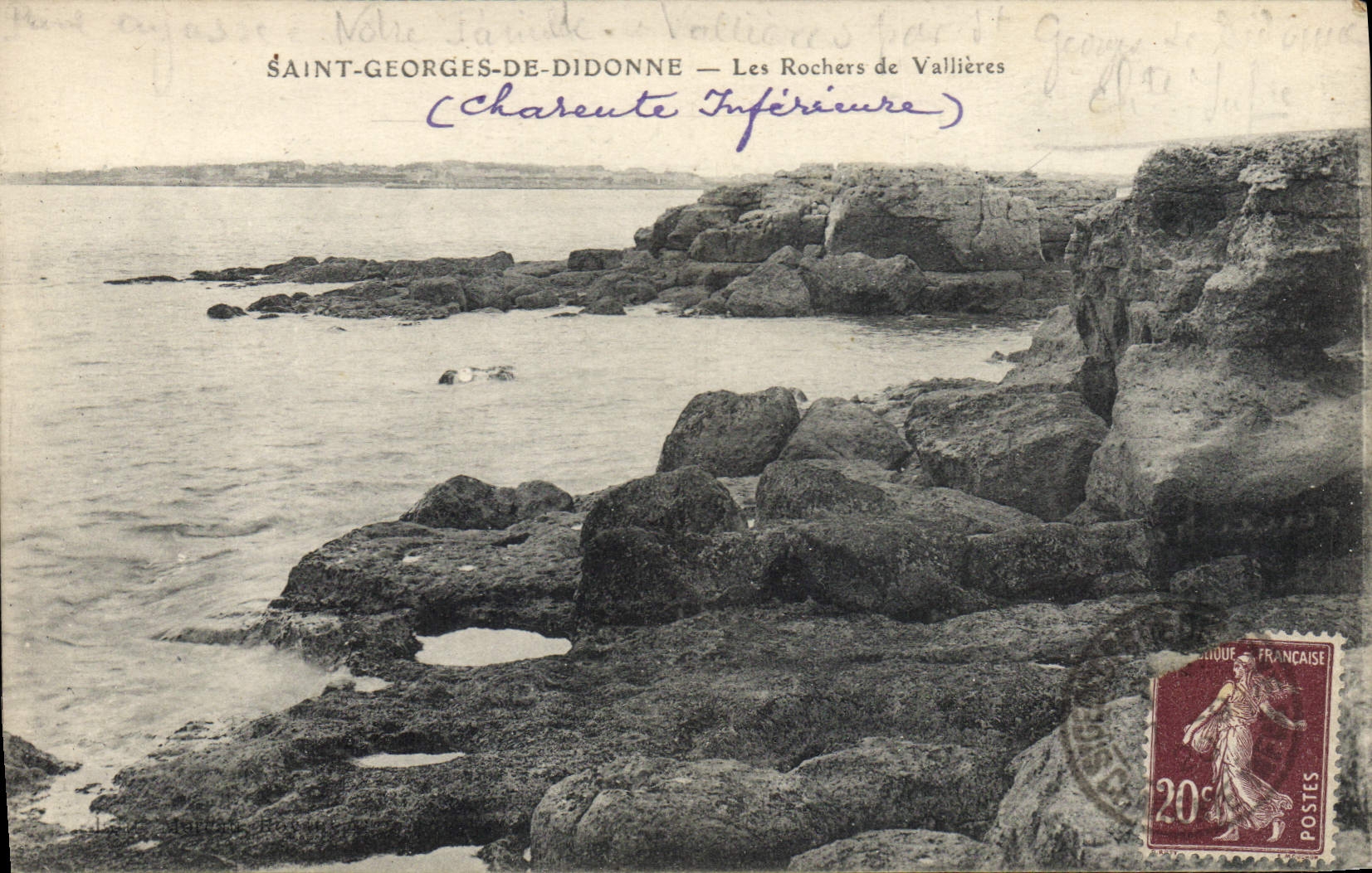 CPA Plage de Saint Georges de Dionne Les Rochers de Vallieres