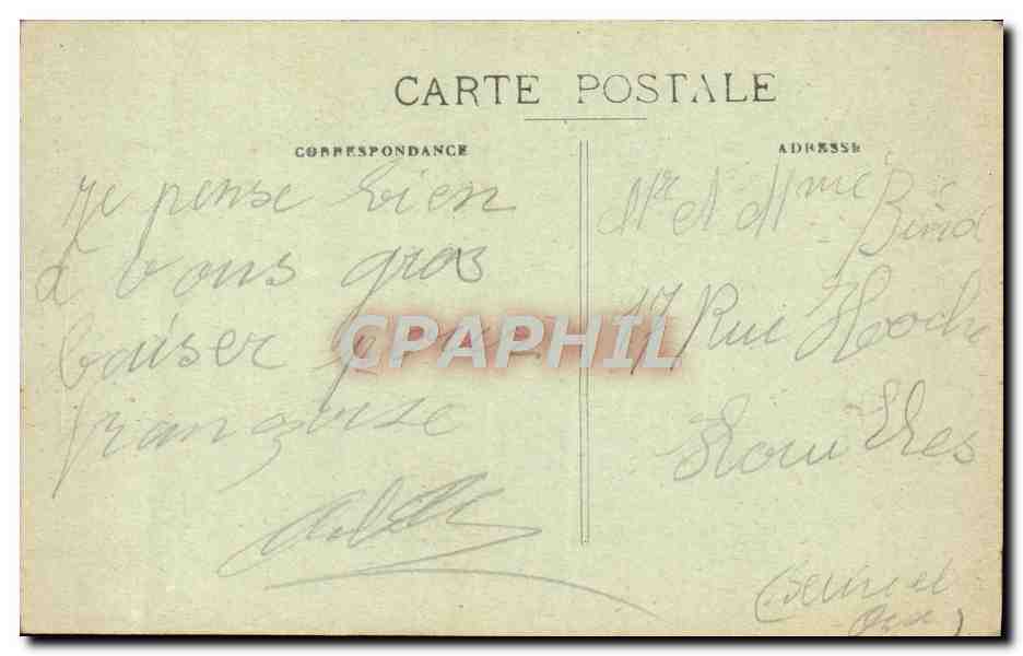 CPA Belfort Monument des 3 Sieges Lion et chateau — Verso