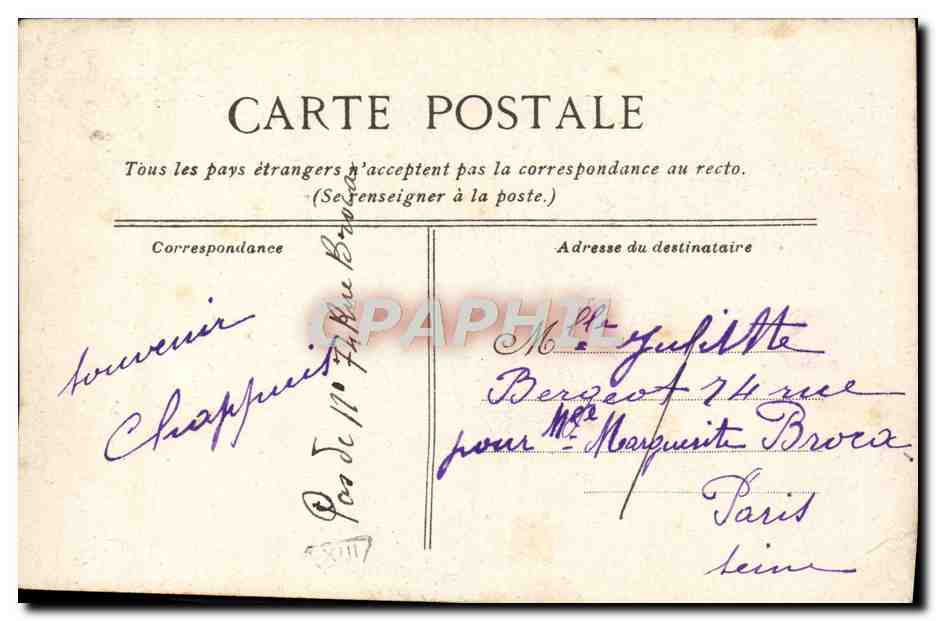 CPA Le Havre Le Depart du Bateau Pour Trouville — Rückseite