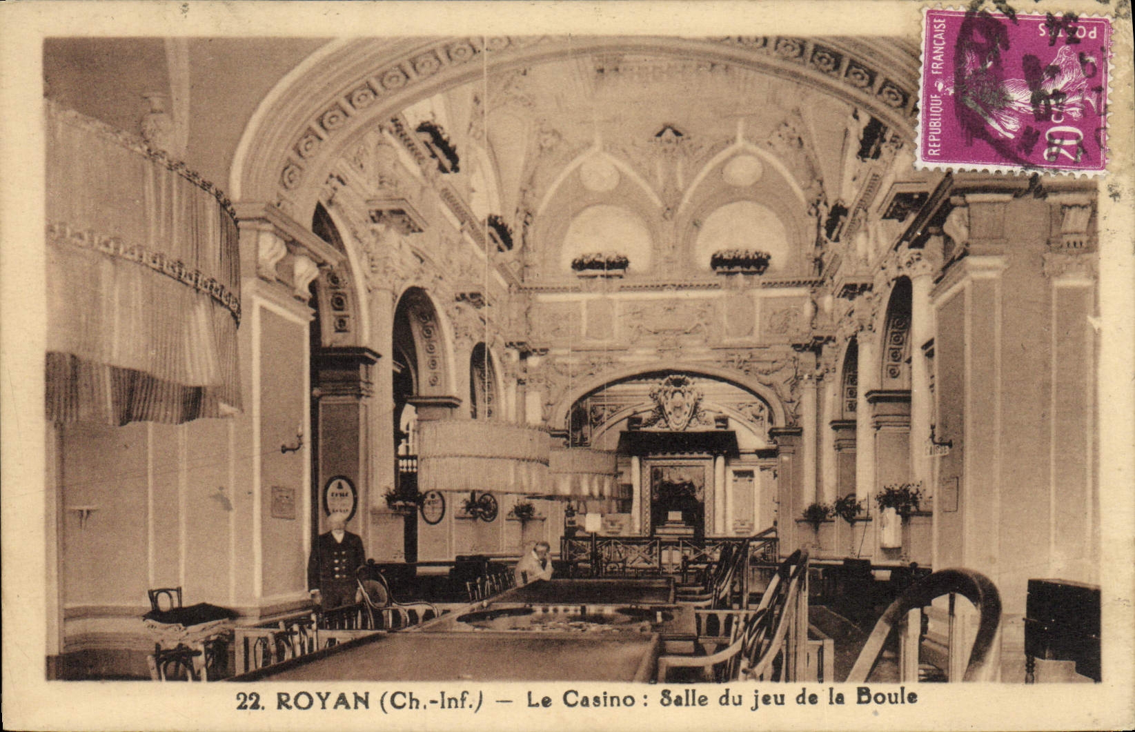 CPA Royan Le Casino Salle du Jeu de la Boule
