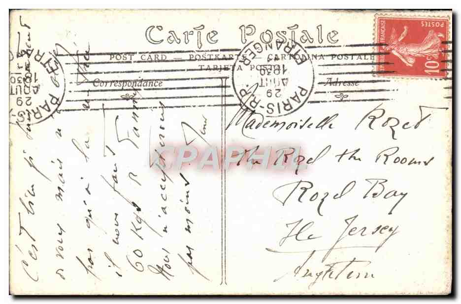 CPA Romanet Le lever  — Rückseite