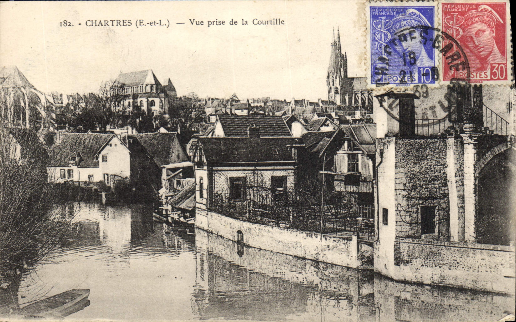 CPA Chartres Vue Prise de la Courtille