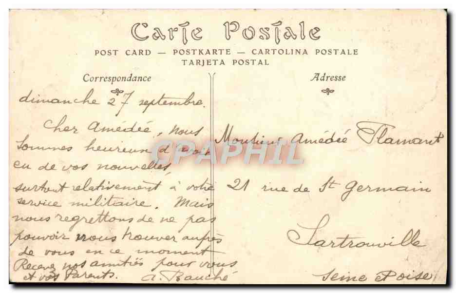 CPA Bagnoles De L'Orne Le Grand Hotel de L'Etablissement thermal — Rückseite