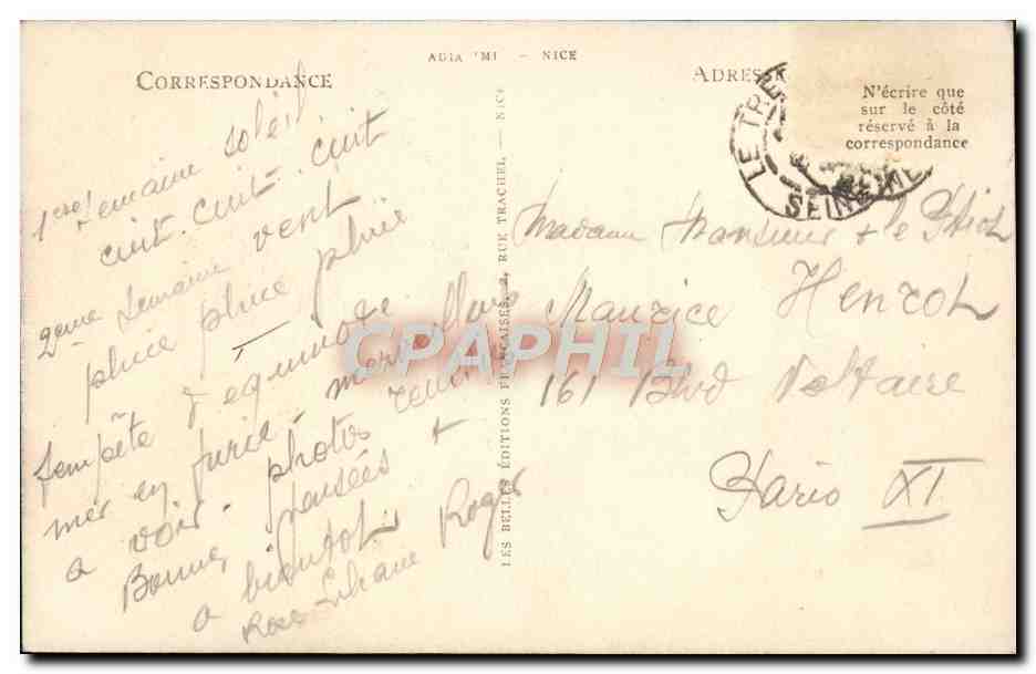 CPA Le Treport Quai Francois 1er et L'Eglise — Rückseite
