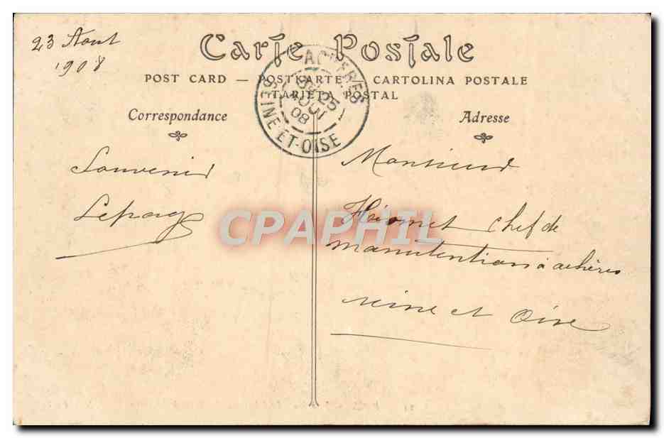 CPA Pau Interieur du Chateau la Salle a Manger — Verso