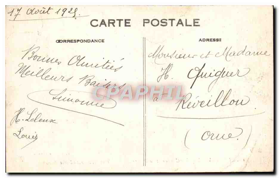 CPA Le Havre Le Casino et la Plage — Rückseite