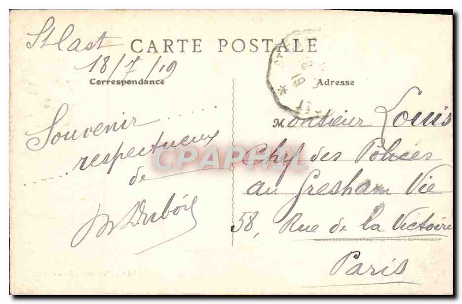 Saint-Cast (C.-du-N.) — Rochers de la Plage de la Mare entre le Sémaphore et la baie de la Frémaie — Edit. J. Passemard, Dinan — Reverso
