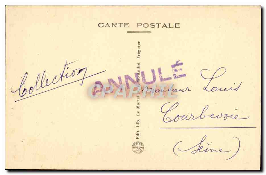 CPA Treguier Le calvaire en reparation  — Rückseite
