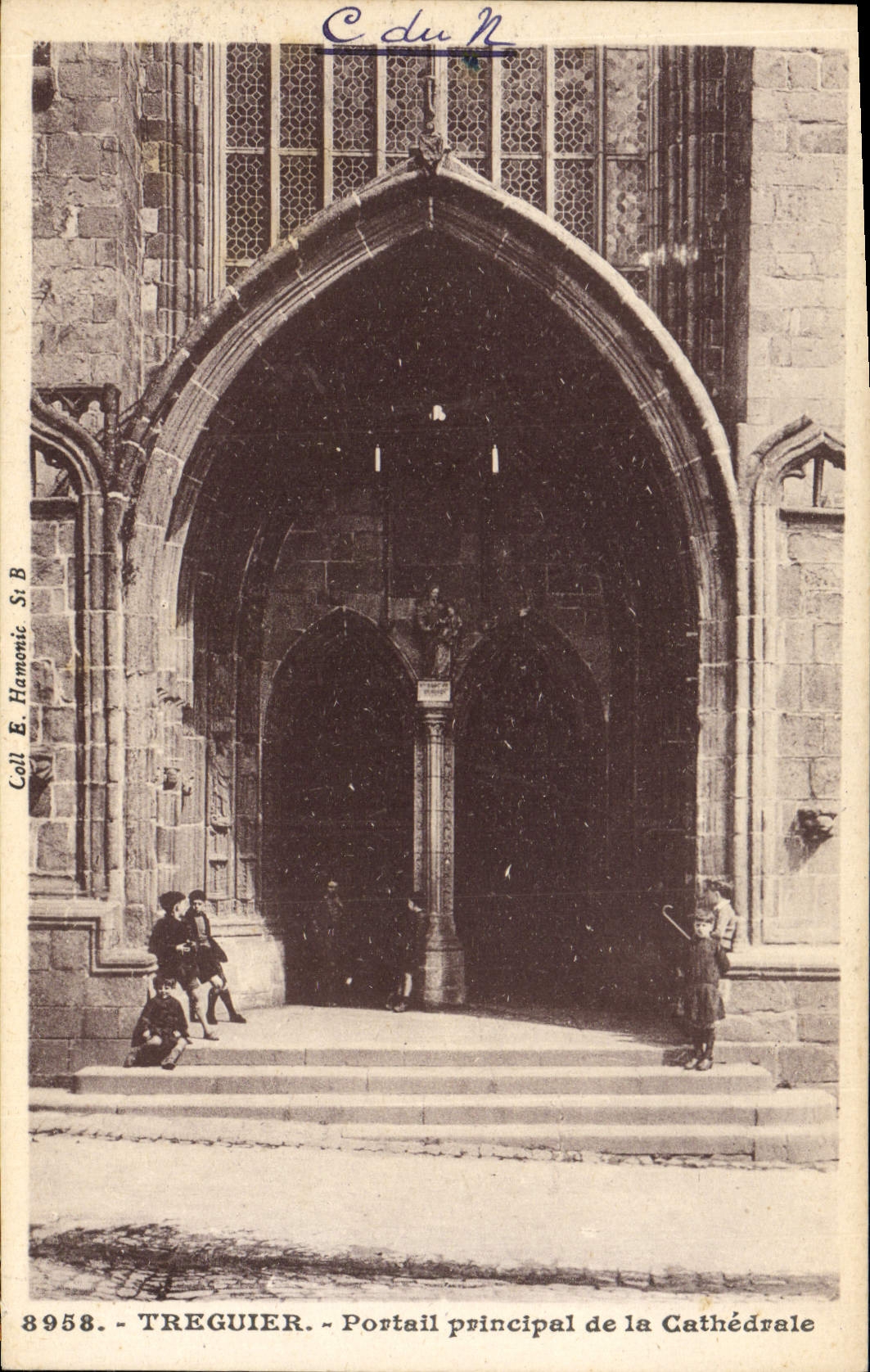 CPA Treguier Portail Principal de la Cathedrale