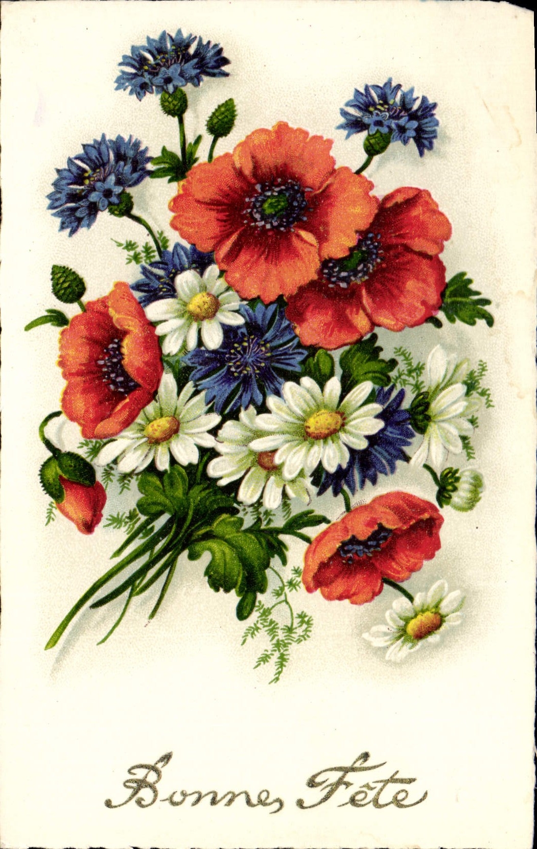 CPA Fantaisie Fleurs Bonne Fete