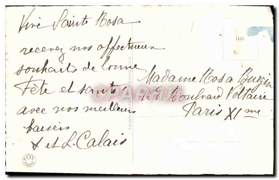CPA Fantaisie Fleurs Bonne Fete — Verso