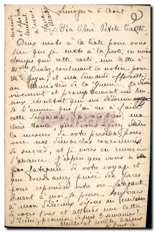 CPA Fantaisie Femme Luge — Verso