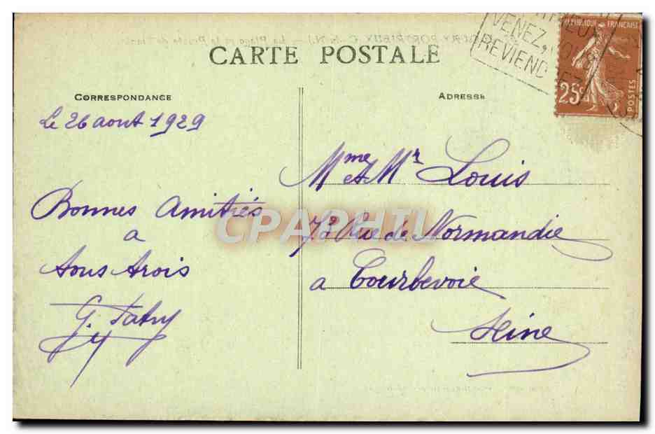 CPA St Quay Portrieux La Plage et la Pointe de l'Isnin — Verso