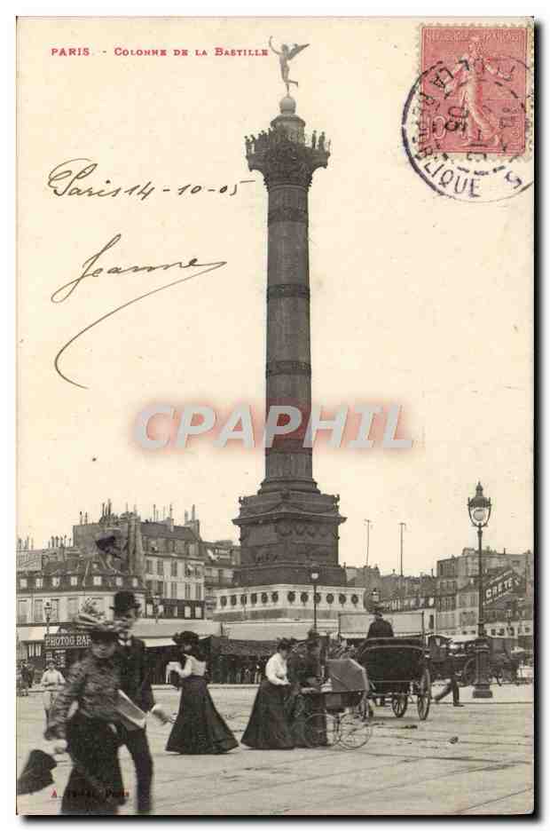 CPA Paris Colonne De La Bastille