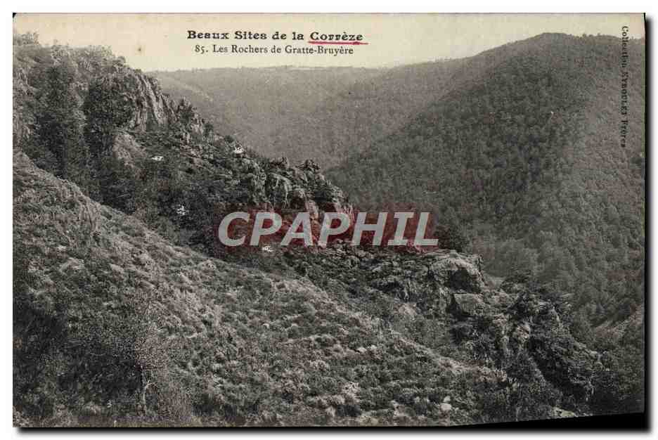 CPA Beaux Sites de la Correze Les Rochers de Gratte Bruyere