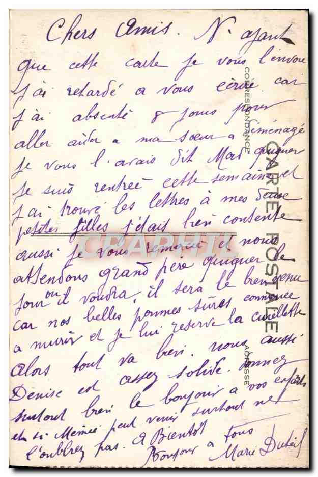 CPA Sainte Adresse Le Vallon d'Ignauval vu du Plateau des phares — Rückseite