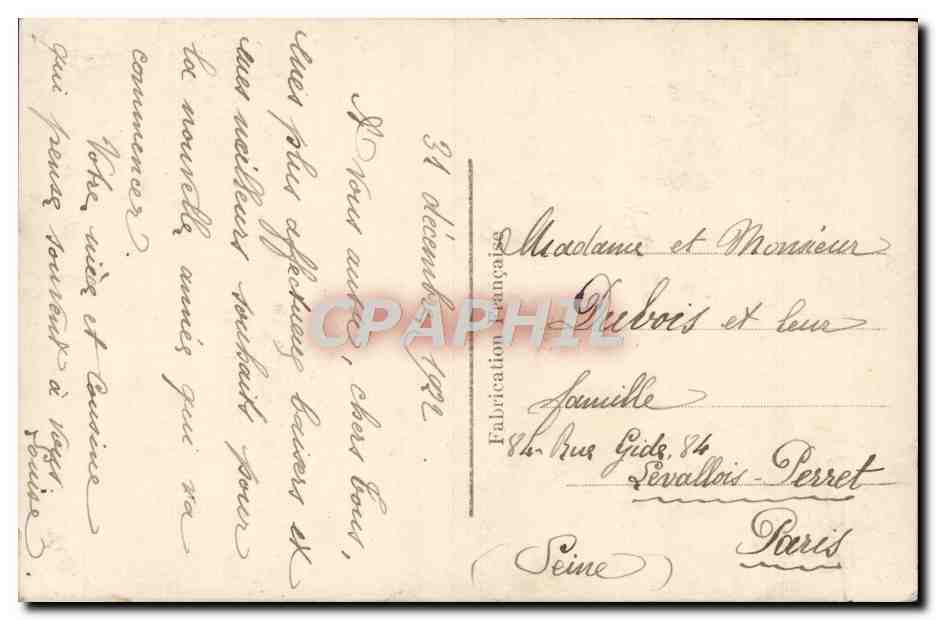 CPA Fantaisie Fleurs  — Verso