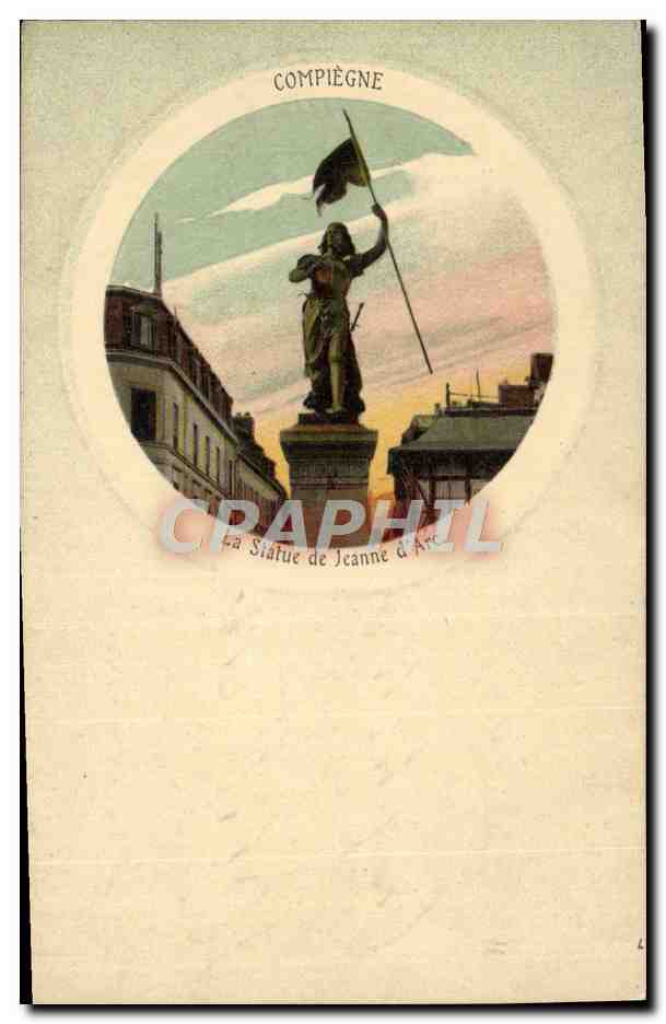 CPA Compiegne Statue de Jeanne d'Arc 