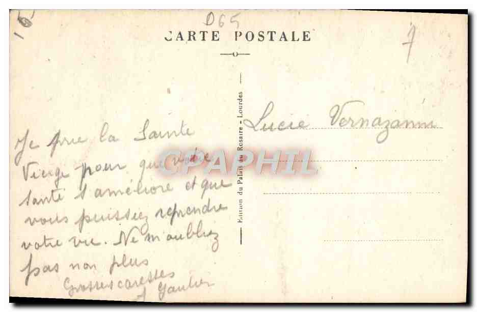 Lourdes - Les Piscines et la Basilique — Édition CPAPHIL n°100 — Verso