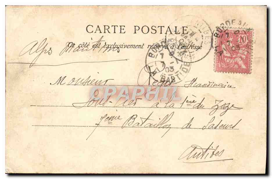 CPA Bordeaux La porte d'Aquitaine  — Rückseite