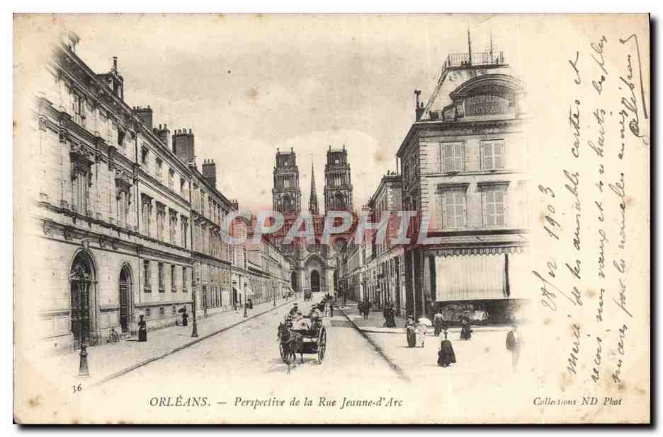 CPA Orleans Perspective de la Rue Jeanne d'Arc