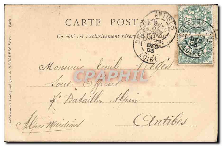 CPA Orleans Perspective de la Rue Jeanne d'Arc — Verso