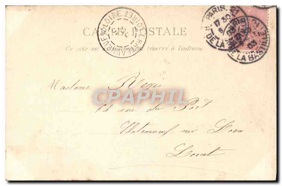 CPA Lancret Nicolas La Iecon de Musique — Verso