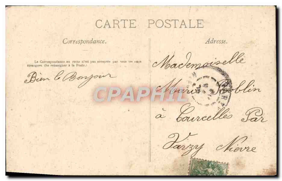 CPA Nancy Statue du Roi Stanislas De Pologne — Back