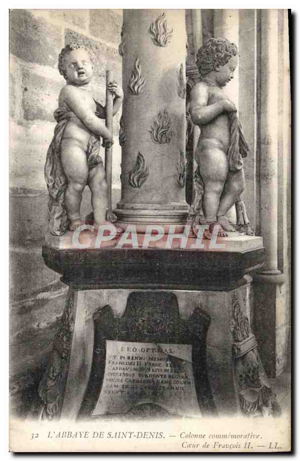 CPA L'Abbaye De Saint Denis Colonne Commemorative Coeur de Francois II