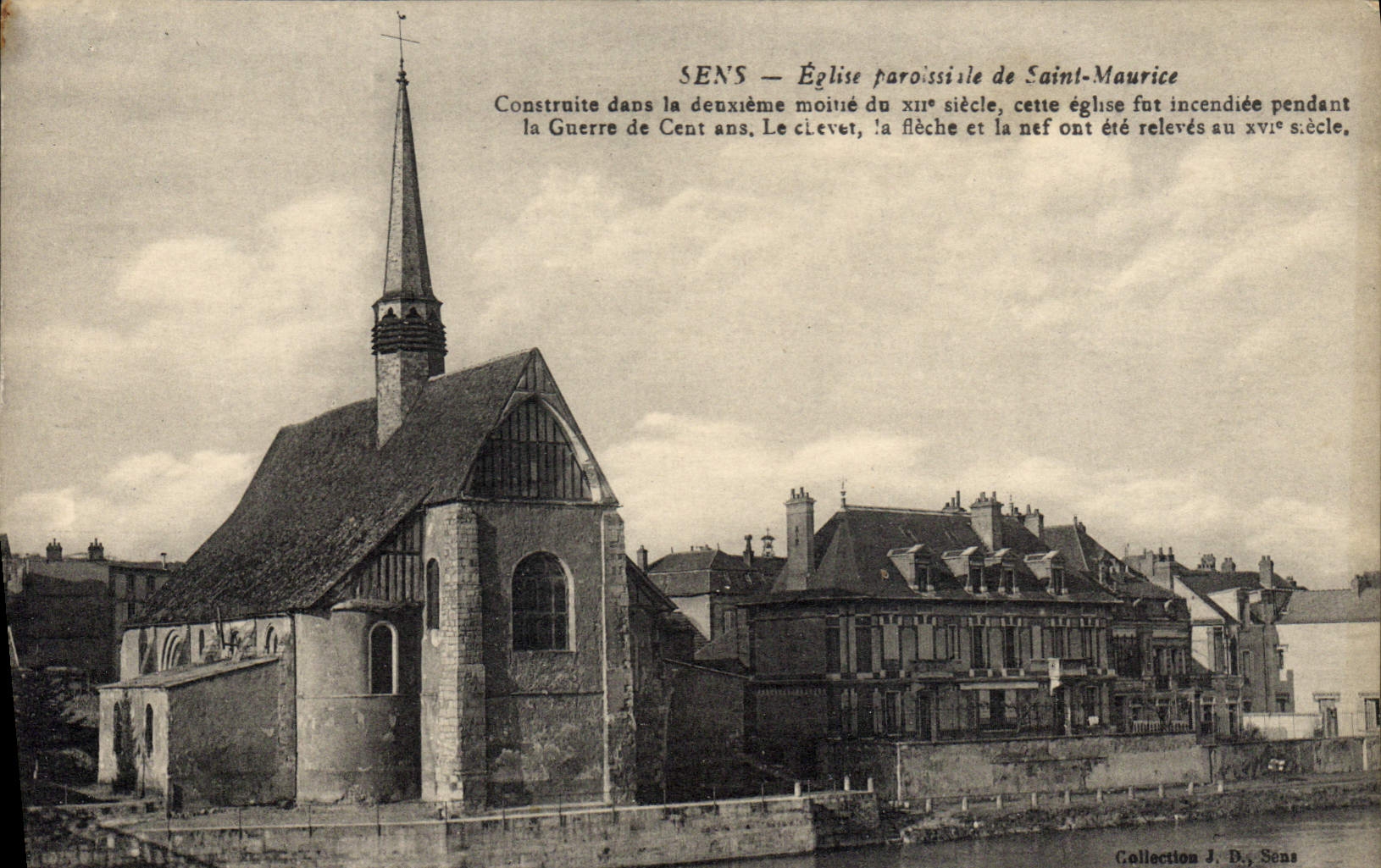 CPA Sens Eglise Paroissile de Saint Maurice
